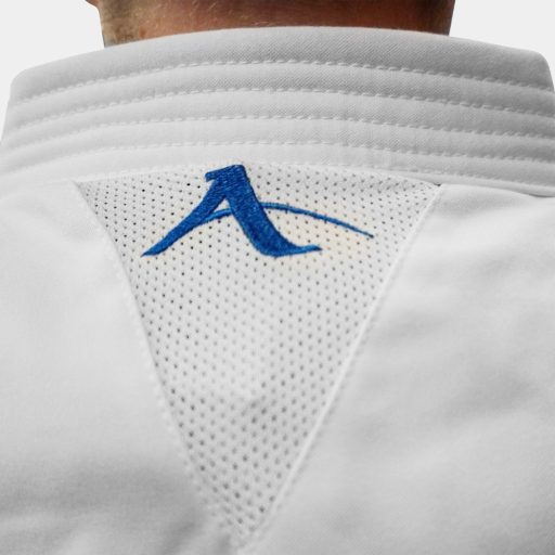 Arawaza Black Diamond PREMIERE LEAGUE WKF Kata Karate Uniform 190 cm, blue embroidery