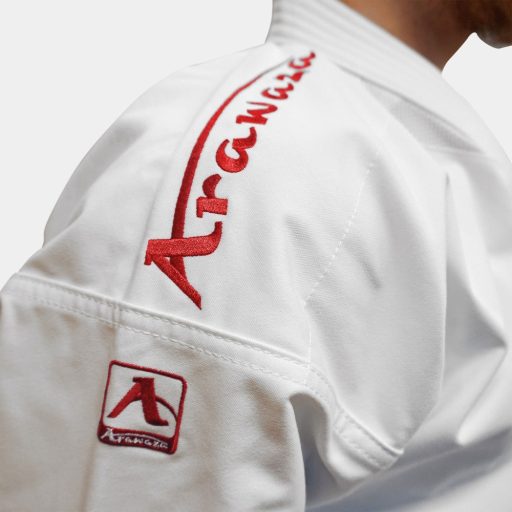 Arawaza Black Diamond PREMIERE LEAGUE WKF Kata Karate Uniform 165 cm, red embroidery