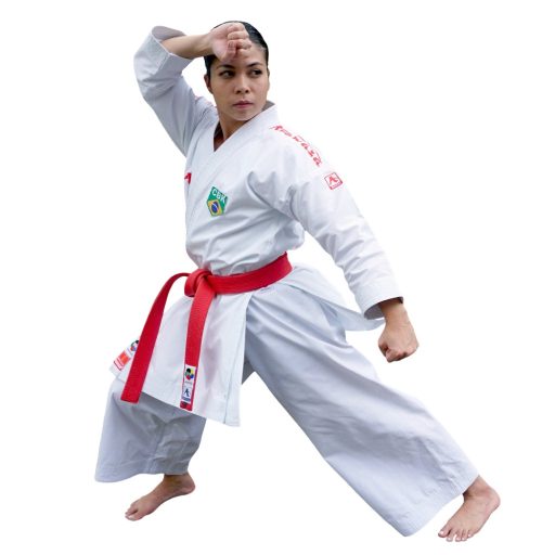 Arawaza Black Diamond PREMIERE LEAGUE WKF Women Kata Uniform 165 cm, Red