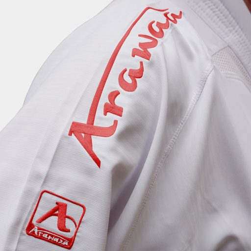 Arawaza Kumite Deluxe Evo PREMIERE LEAGUE WKF Karate Uniform 175 cm, red embroidery