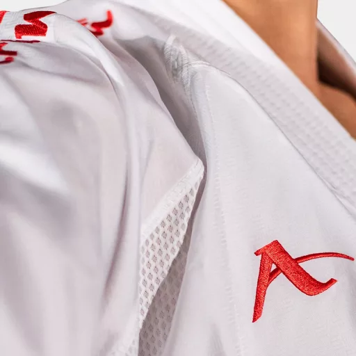 Arawaza Onyx Oxygen PREMIERE LEAGUE WKF kumite karate ruha 185 cm, piros hímzéssel