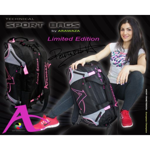 Arawaza sporttáska Fekete/Pink "S" méret